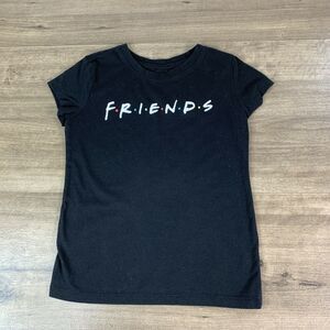 Friends TV Show Girls Youth Shirt Size Small Black Tee Short Sleeve Pullover